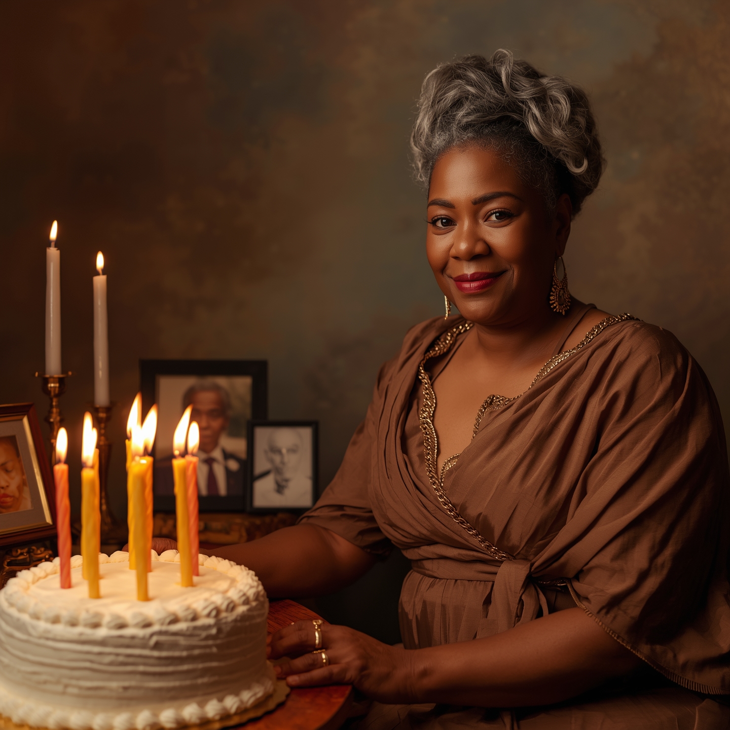 Lucid_Origin_A_mediumbuild_Black_woman_celebrating_her_73rd_bi_0