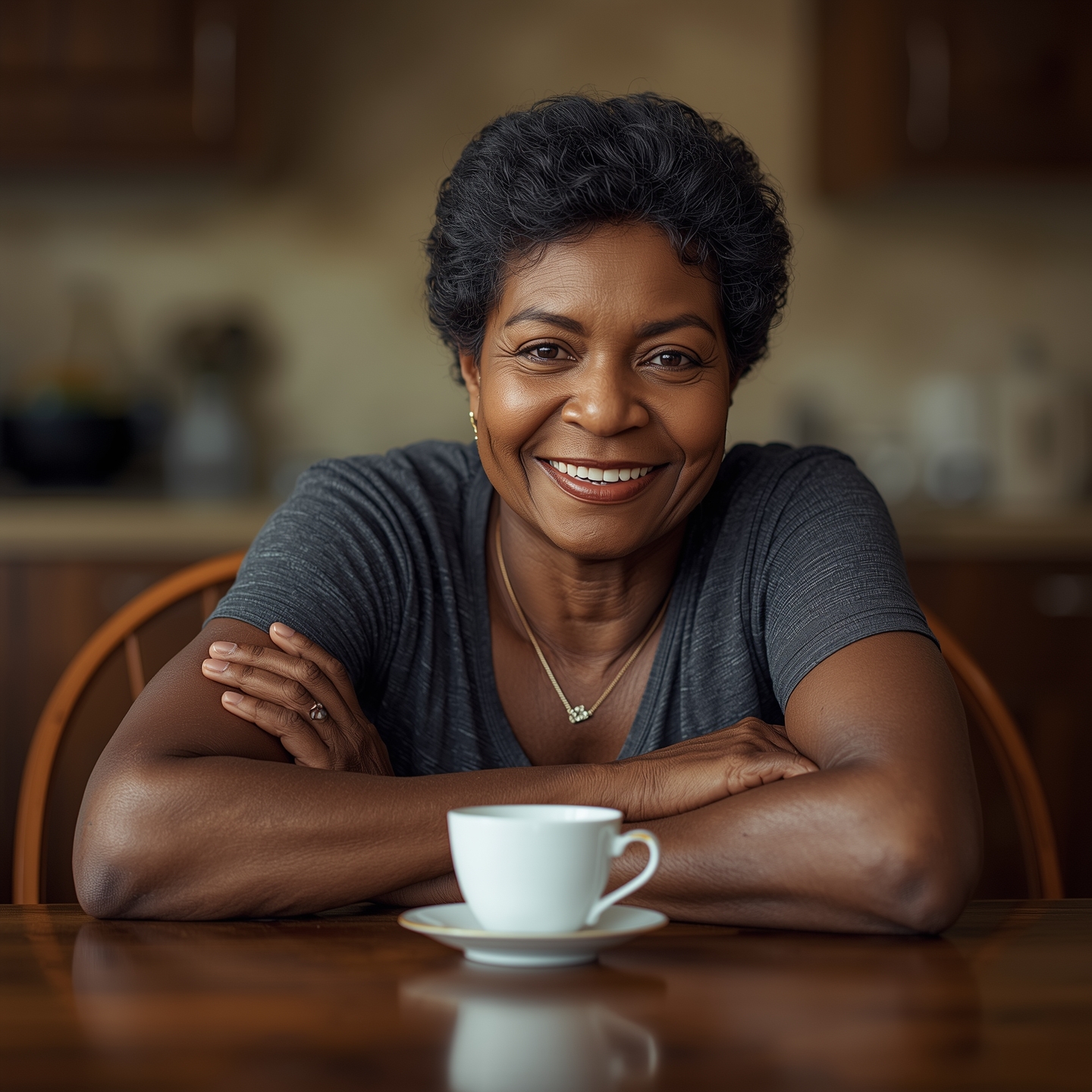 Lucid_Origin_An_older_Black_woman_with_deep_smile_lines_and_ki_0